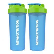Kit 2X Coqueteleira Azul Com Tampa Verde - NewNutrition