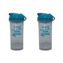 Kit 2X Coqueteleira B�sic - 600ml - Equaliv