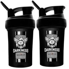 Kit 2X Coqueteleira Darkness 1 Dose - 450ml Preta - IntegralM�dica