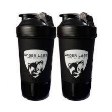 Kit 2X Coqueteleira Duas Doses - 500ml Preta - Under Labz
