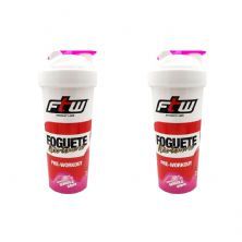Kit 2X Coqueteleira Foguete N�o Tem R� - 700ml Bubble Gum - FTW