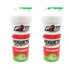 Kit 2X Coqueteleira Foguete N�o Tem R� - 700ml Ma�� Verde - FTW