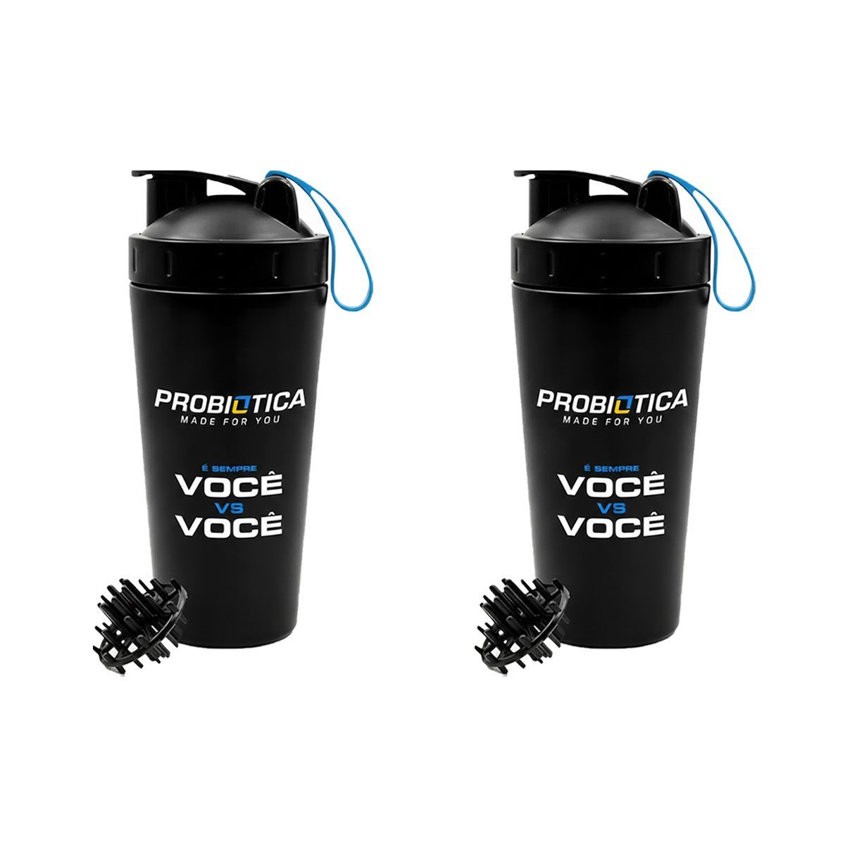 Kit 2X Coqueteleira Imp - 700ml Preta - Probi�tica
