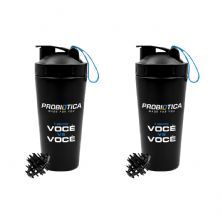 Kit 2X Coqueteleira Imp - 700ml Preta - Probi�tica