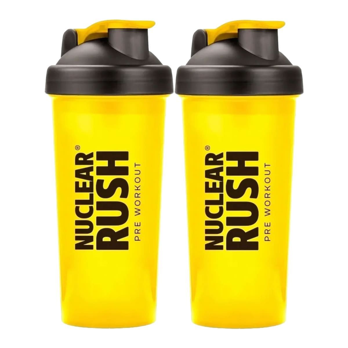 Kit 2X Coqueteleira Nuclear Rush - 600ml Amarela - BodyAction