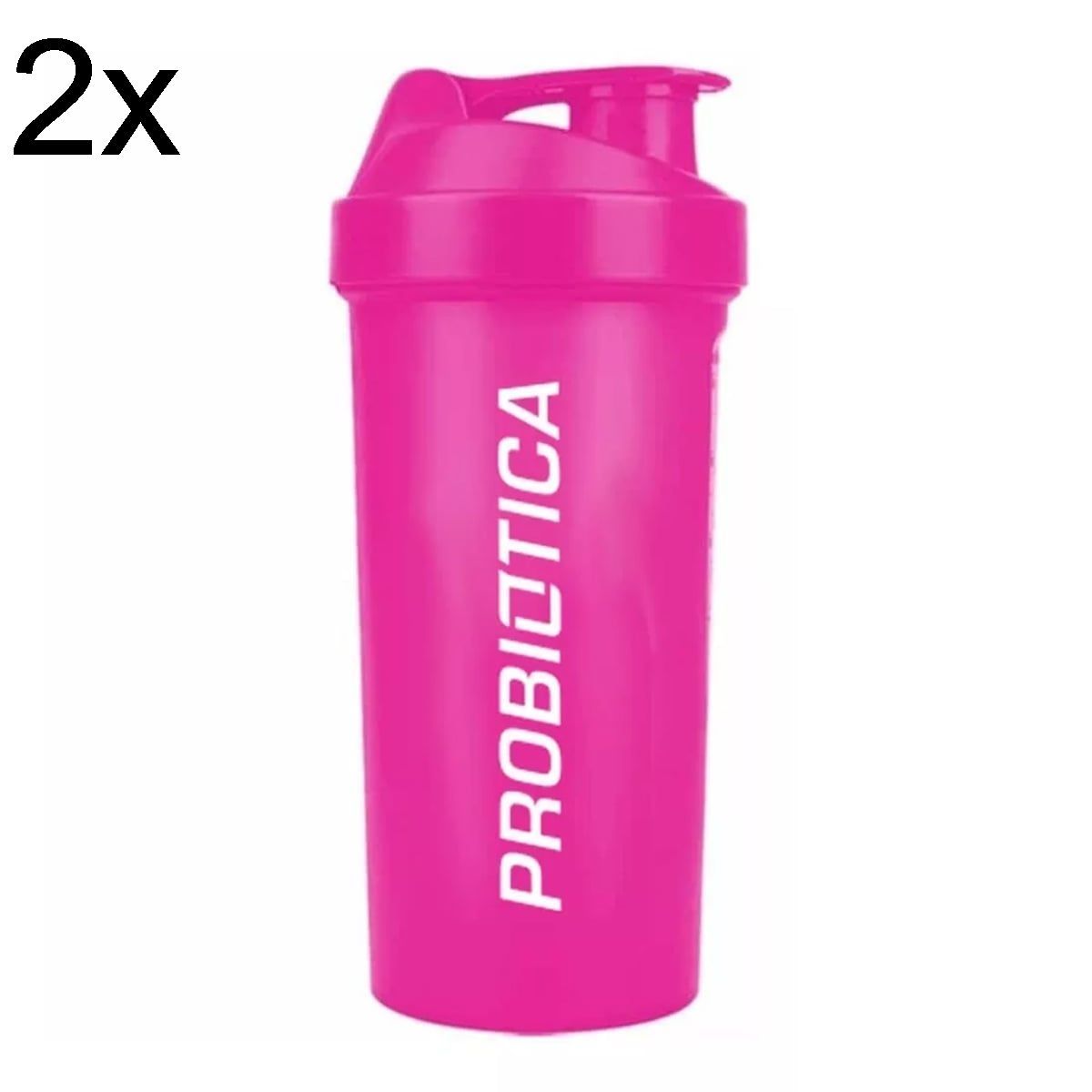 Kit 2X Coqueteleira Rosa -700 ml - Probi�tica