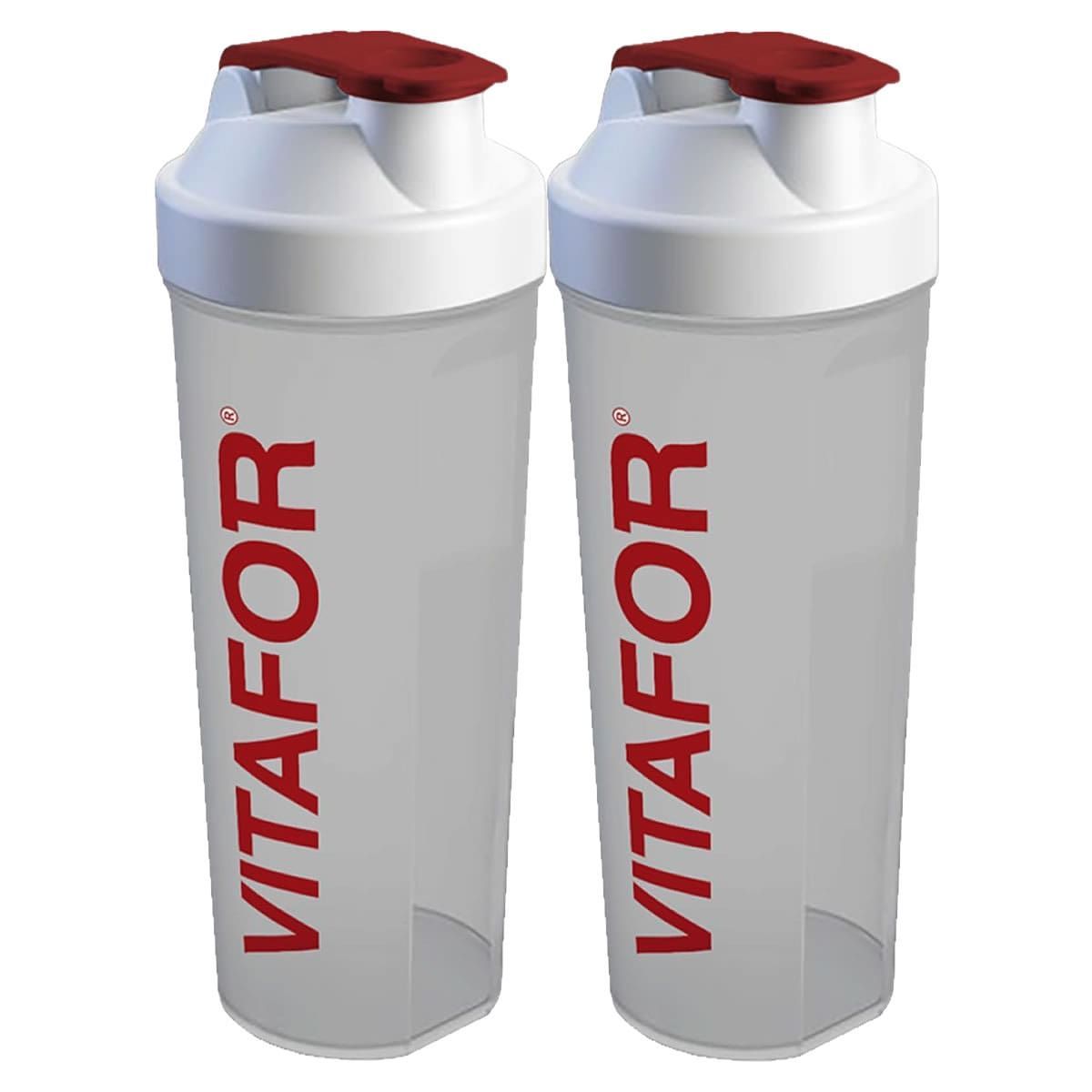 Kit 2X Coqueteleira Sa�de com Vitafor - 600ml  Transparente  - Vitafor