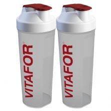 Kit 2X Coqueteleira Sa�de com Vitafor - 600ml  Transparente  - Vitafor