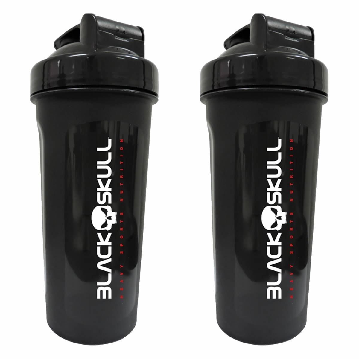Kit 2X Coqueteleira Shaker Preta 600 ML - Black Skull 