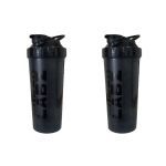 Kit 2X Coqueteleira Slim - 600ml Preta- Under Labz