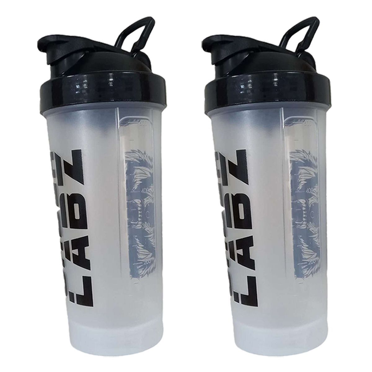 Kit 2X Coqueteleira Slim - 600ml Transparente - Under Labz
