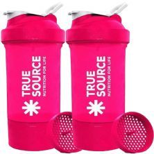Kit 2X Coqueteleira Smart Duo Plus - 600ml Rosa - True Source