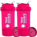 Kit 2X Coqueteleira Smart Duo Plus - 600ml Rosa - True Source