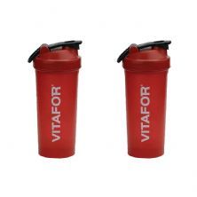 Kit 2X Coqueteleira Vermelha - 700ml Vermelho - Vitafor