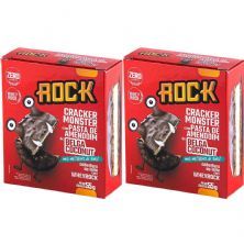 Kit 2X Cracker Monster Com Pasta De Amendoim - 55g Belga Coconut - Rock Peanut