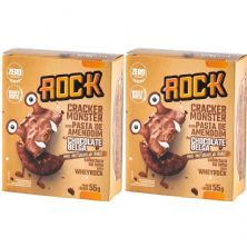 Kit 2X Cracker Monster Com Pasta De Amendoim - 55g Chocolate Belga - Rock Peanut