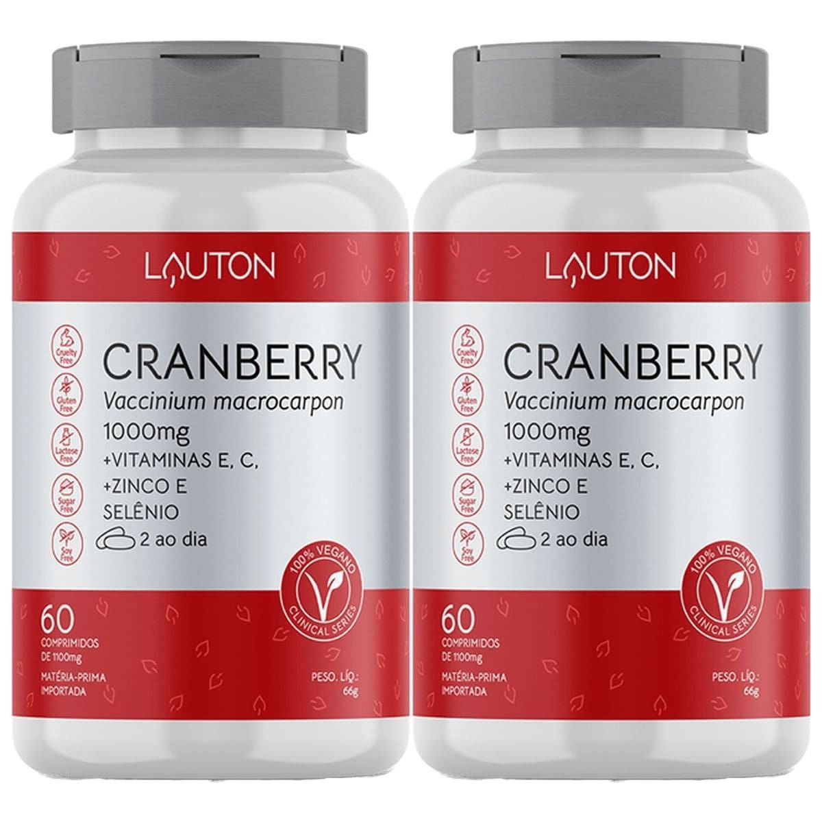 Kit 2X Cranberry 1000mg - 60 Comprimidos - Lauton Nutrition