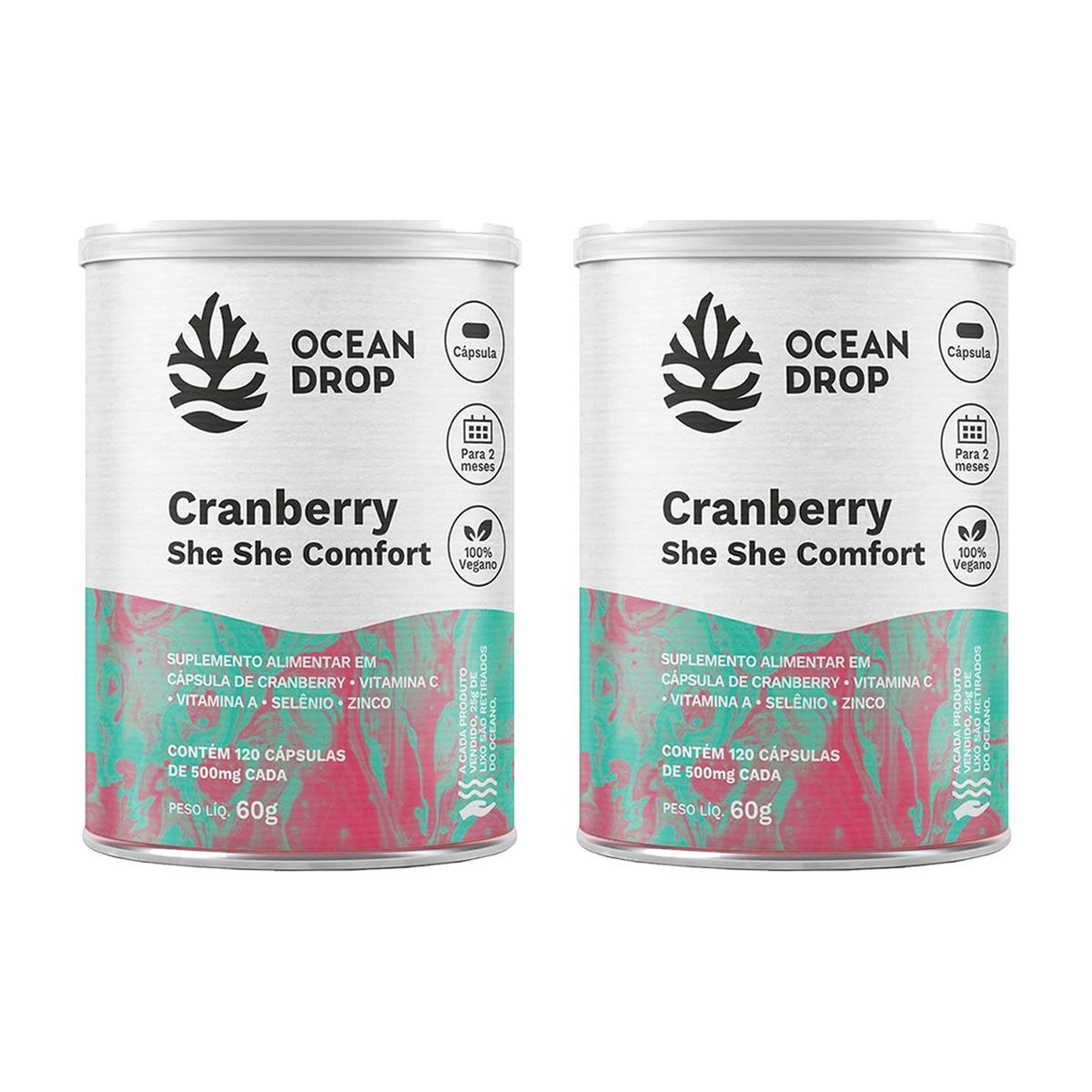 Kit 2X Cranberry She She Comfort - 120 C�psulas - Ocean Drop
