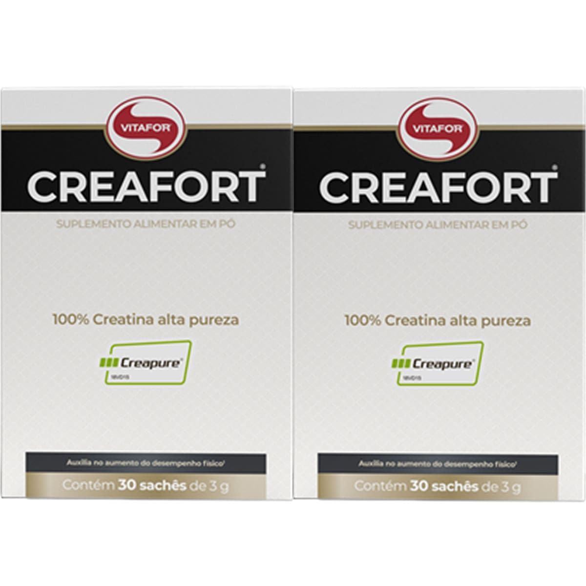 Kit 2X Creafort Creapure Creatina - 30 Sach�s 3g - Vitafor