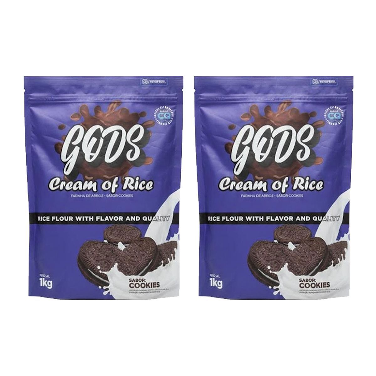 Kit 2X Cream of Rice - 1000g Refil Cookies - Canibal