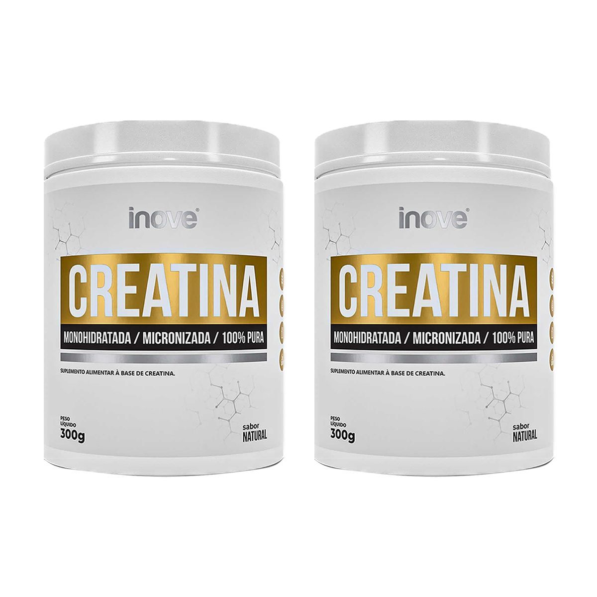 Kit 2X Creatina 100% Pura - 300g Natural -  Inove Nutrition