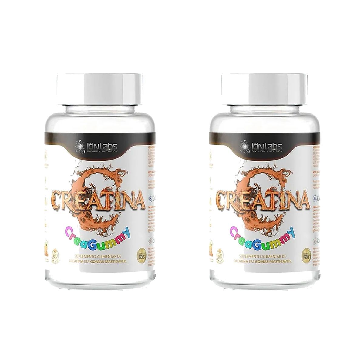 Kit 2X Creatina Creagummy - 60 Gomas Laranja - IND Labs