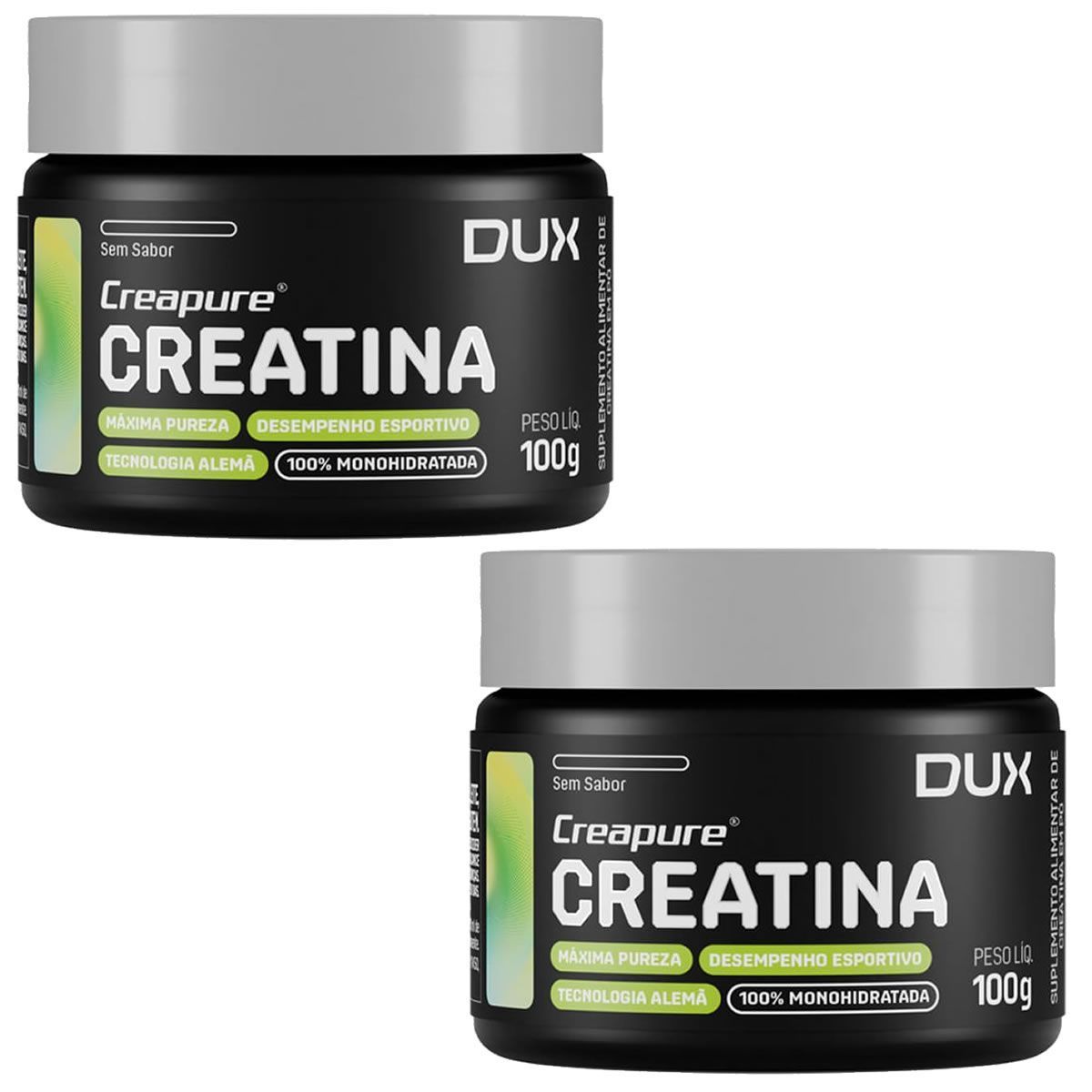 Kit 2X Creatina Creapure - 100g Sabor Natural - Dux Nutrition
