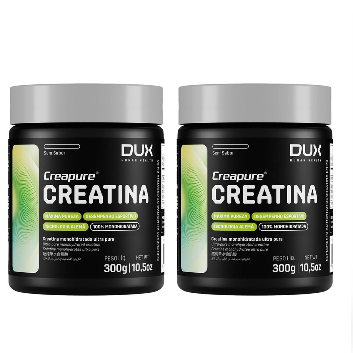 Kit 2X Creatina  Creapure  - 300g Sabor Natural - Dux Nutrition