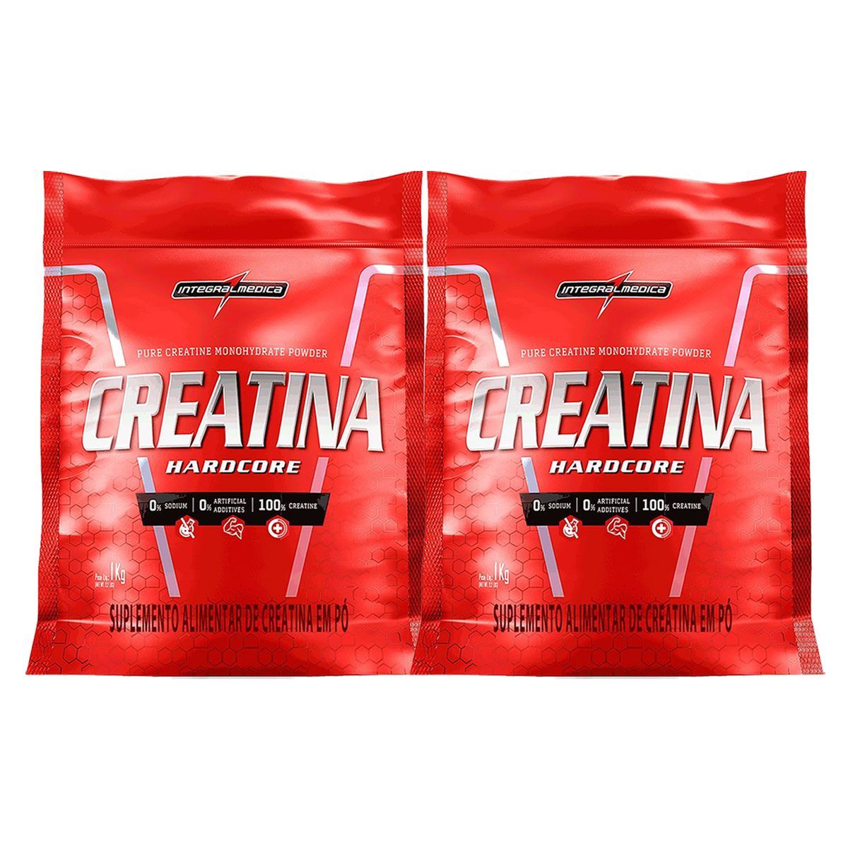Kit 2X Creatina Hardcore Refil - 1000g - IntegralM�dica