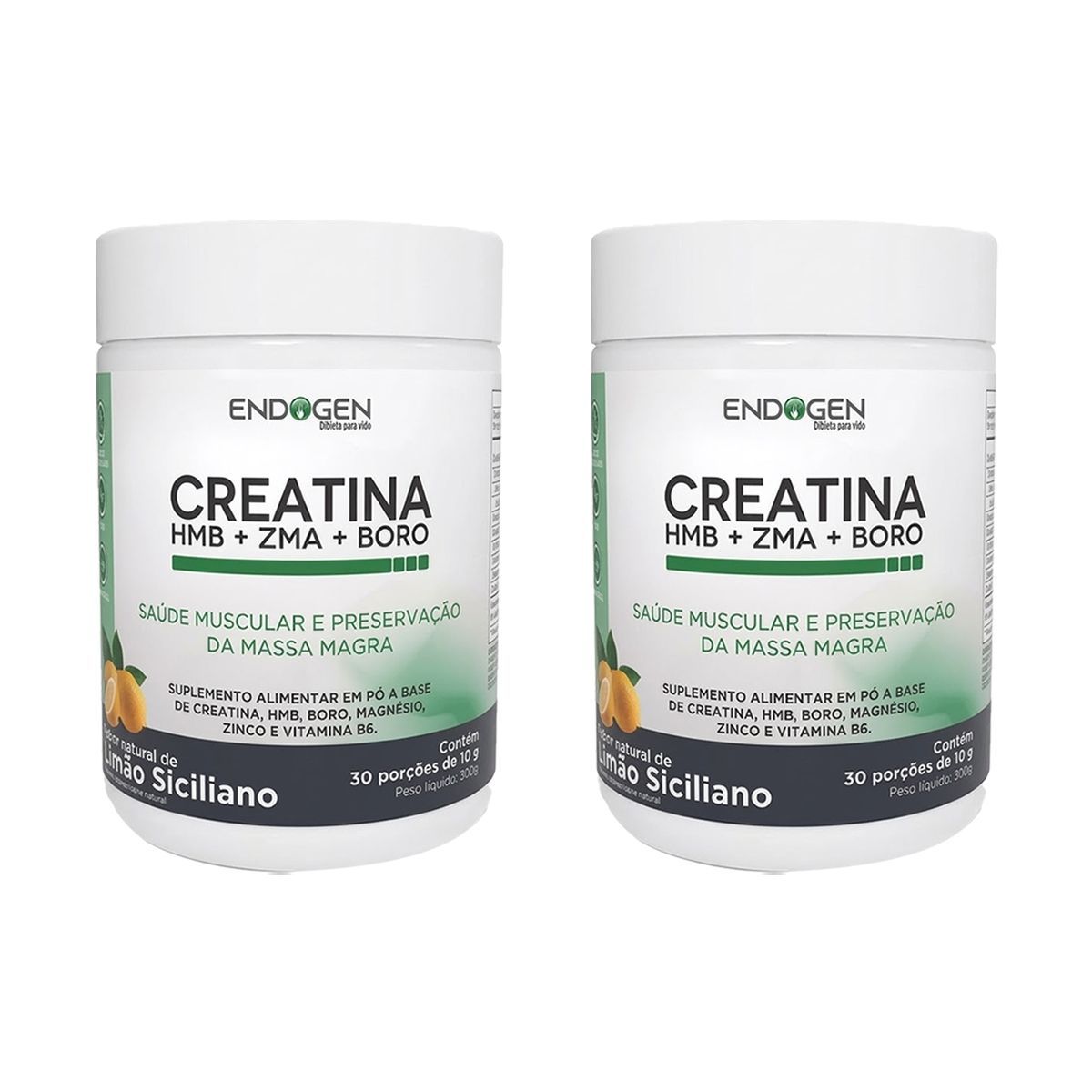 Kit 2X Creatina + HMB + ZMA + BORO - 300g Lim�o Siciliano - Endogen