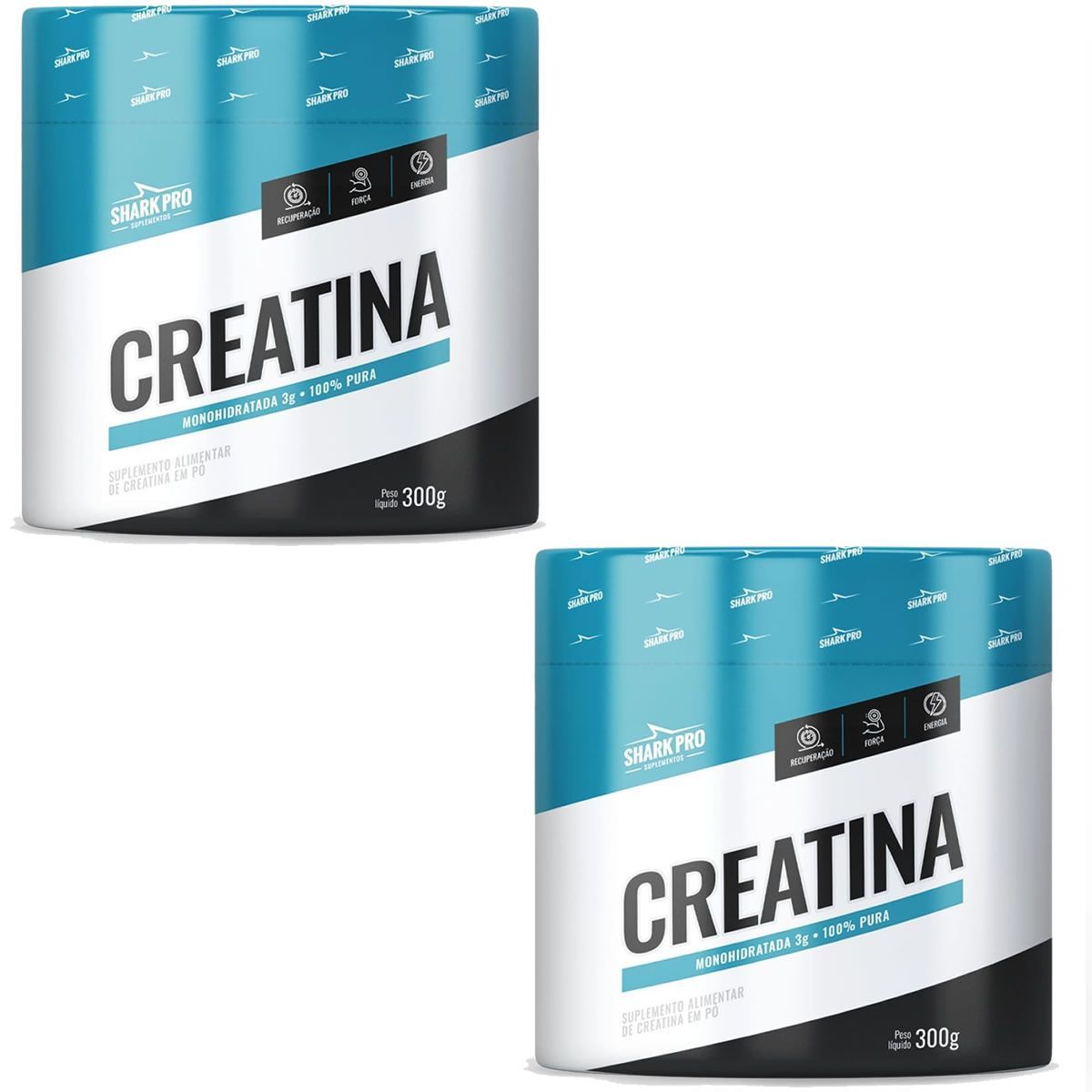 Kit 2X Creatina Monohidratada - 300g Natural - Shark Pro