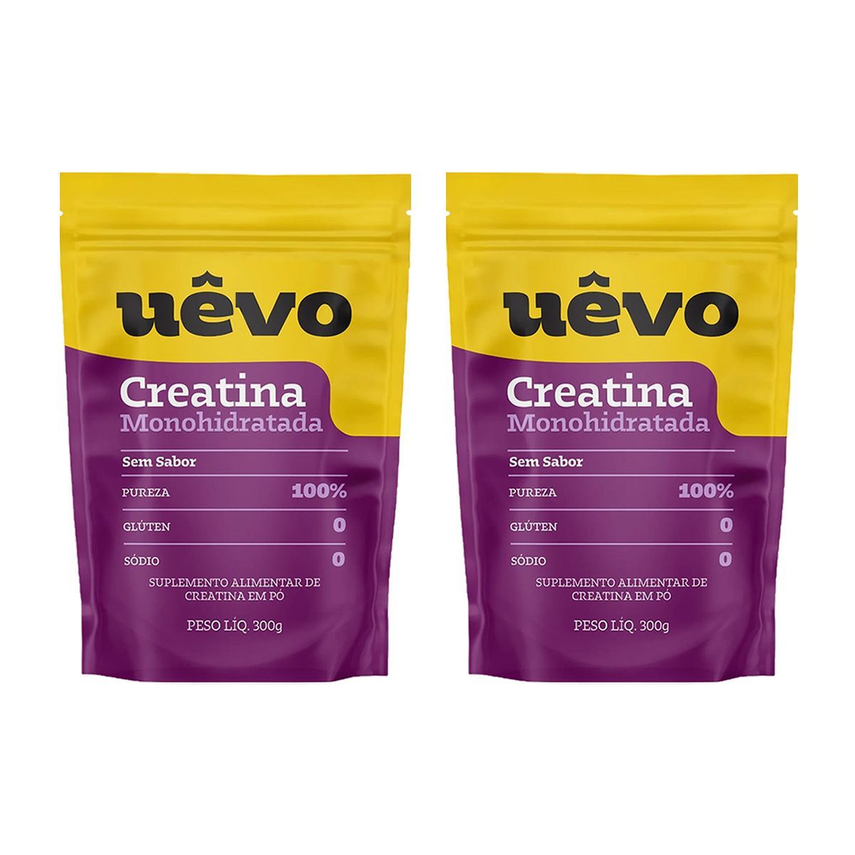 Kit 2X Creatina Monohidratada - 300g Natural - U�vo
