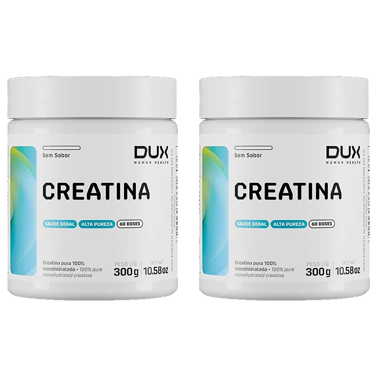 Kit 2X Creatina Monohidratada - 300g Sem Sabor - Dux Nutrition