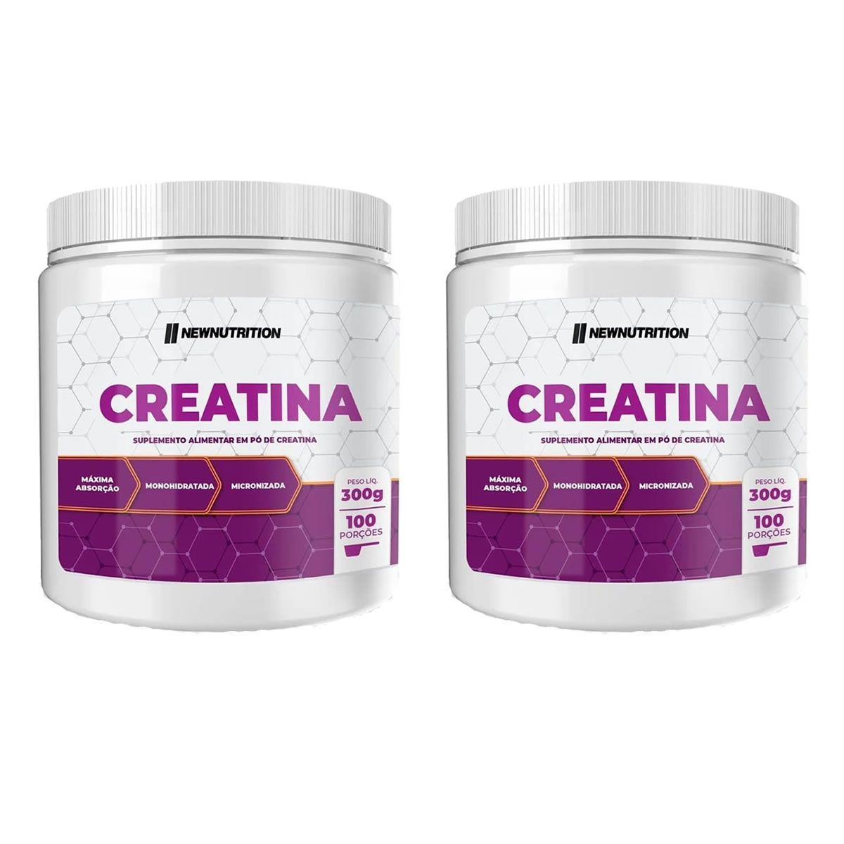 Kit 2X Creatina Monohidratada Micronizada -  300g Neutro - NewNutrition