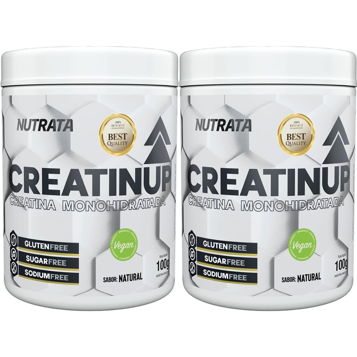 Kit 2X Creatina Up Monohidratada Vegano - 100g Natural - Nutrata