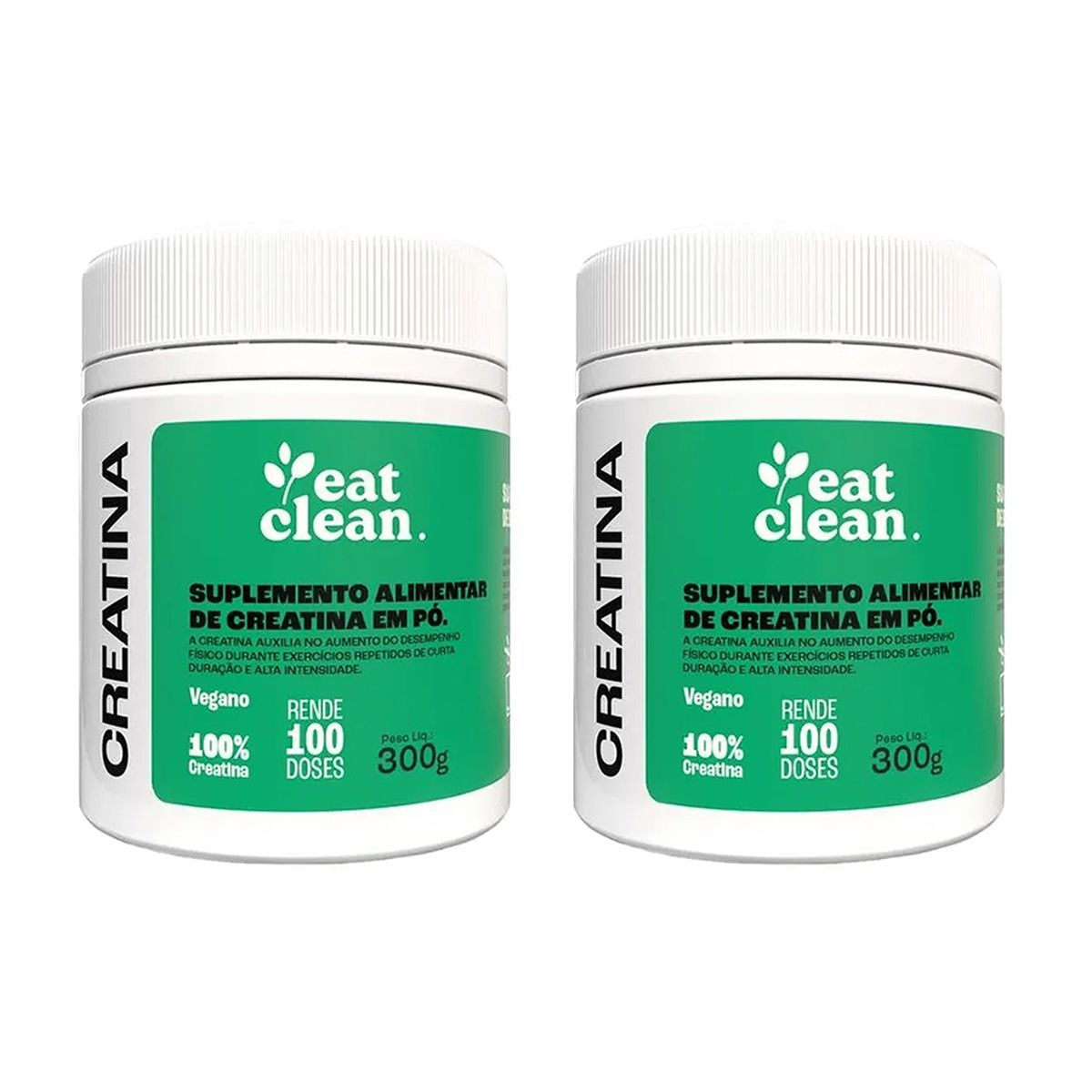 Kit 2X Creatina Vegana - Sem Sabor 300g - Eat Clean