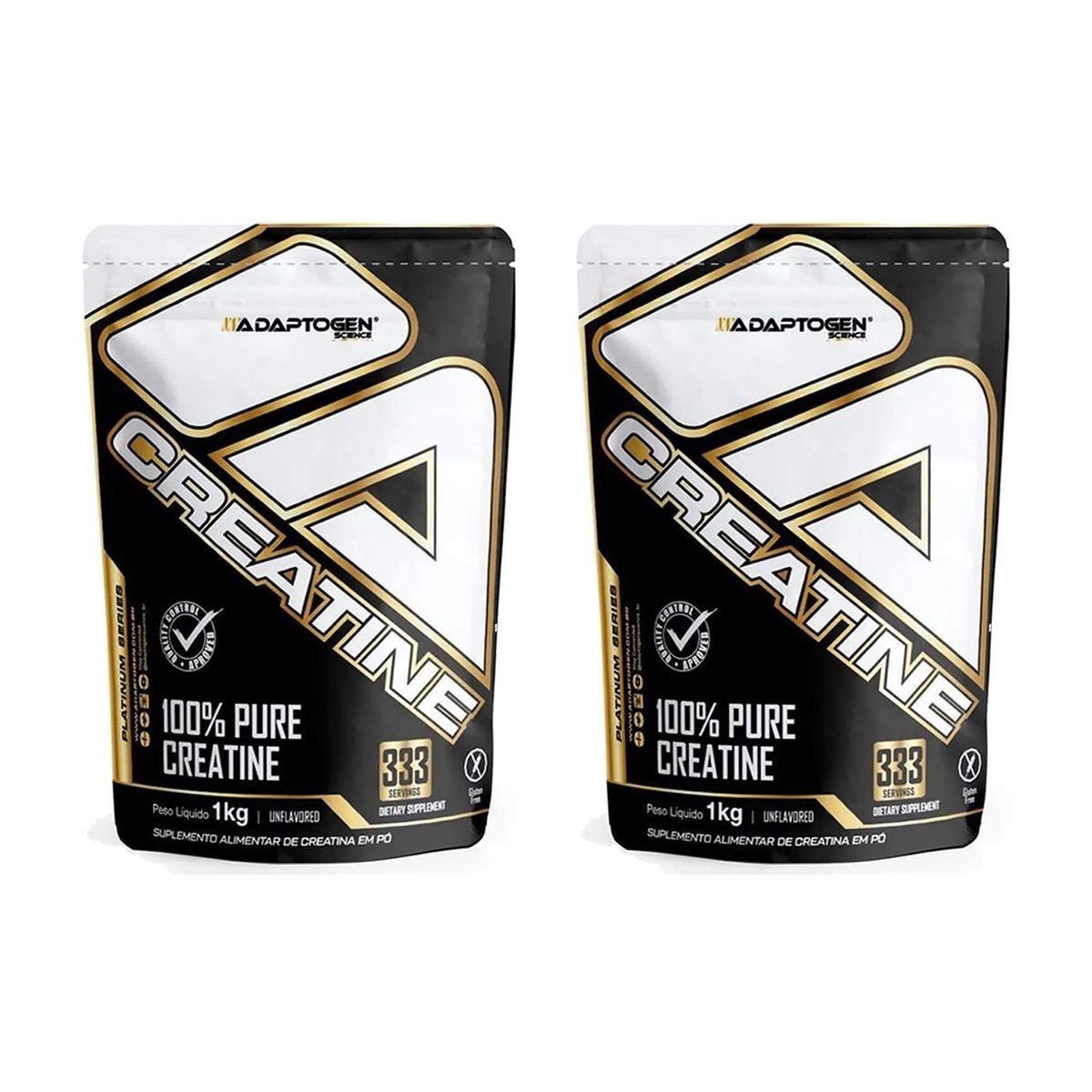 Kit 2X Creatine 100% Pure - 1kg Refil - Adaptogen