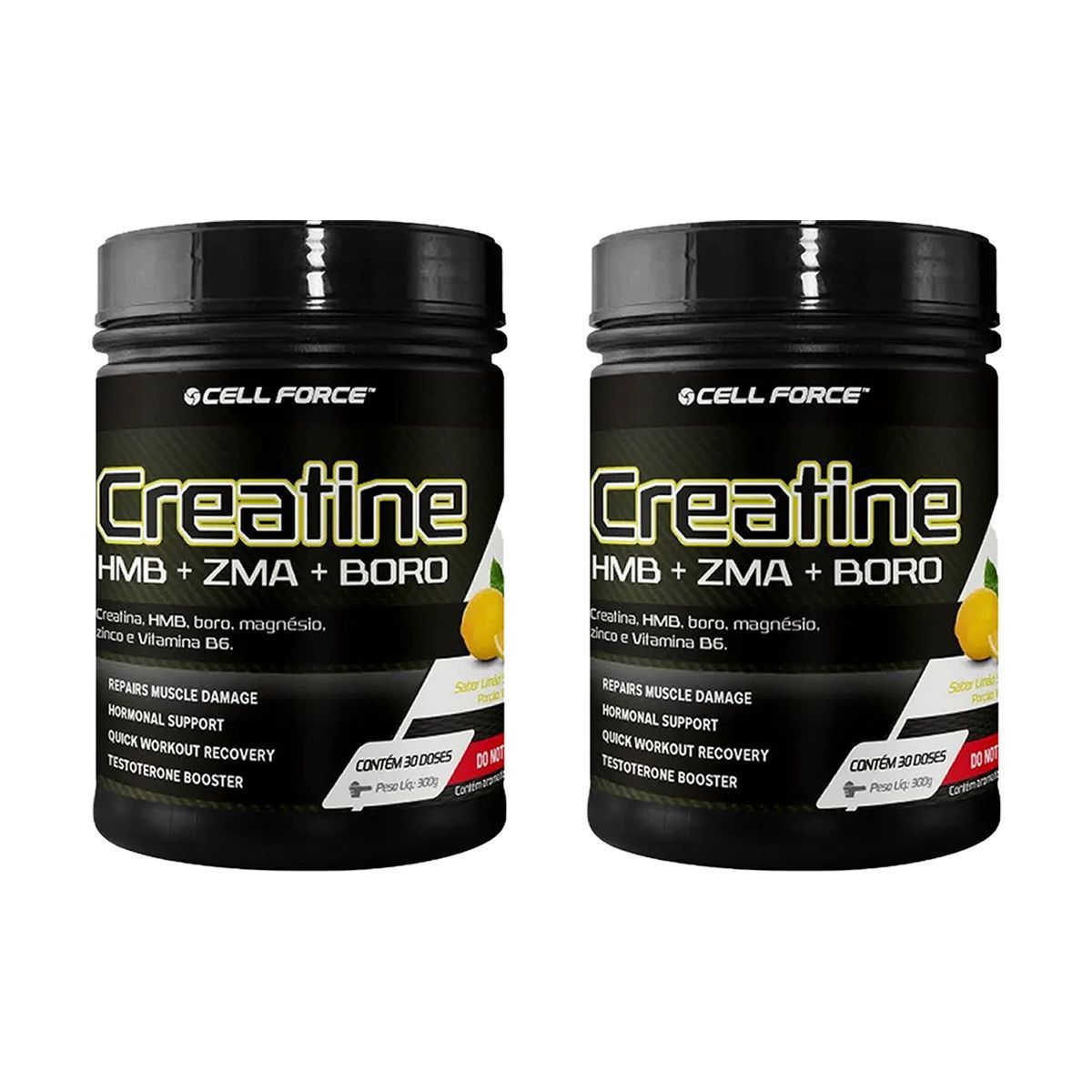 Kit 2X Creatine + Hmb + Zma + Boro - 300g Lim�o Siciliano - Cell Force