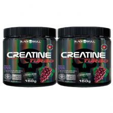 Kit 2X Creatine Turbo Monohidratada - 150g Uva - Black Skull