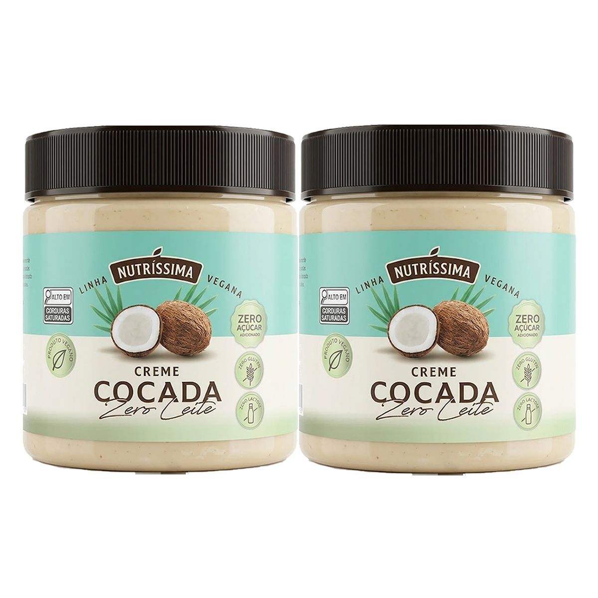 Kit 2X Creme Cocada Zero Leite - 450g Coco - Nutr�ssima