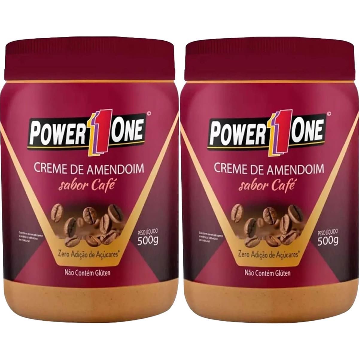 Kit 2X Creme de Amendoim - 500g Caf� - Power One