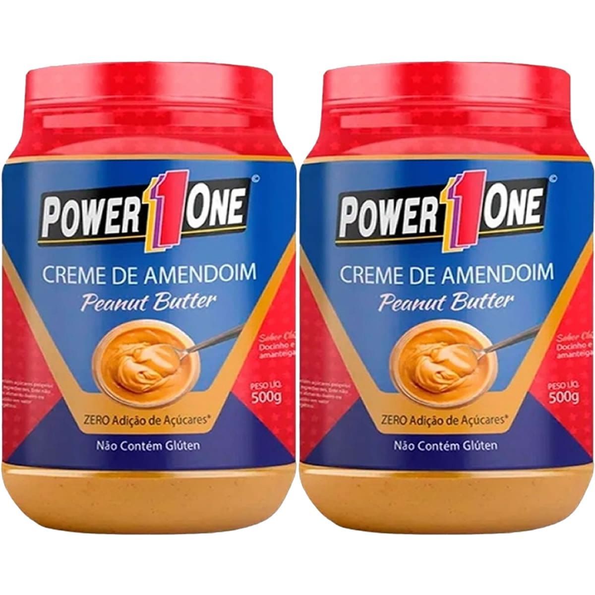 Kit 2X Creme de Amendoim - 500g Peanut Butter - Power One