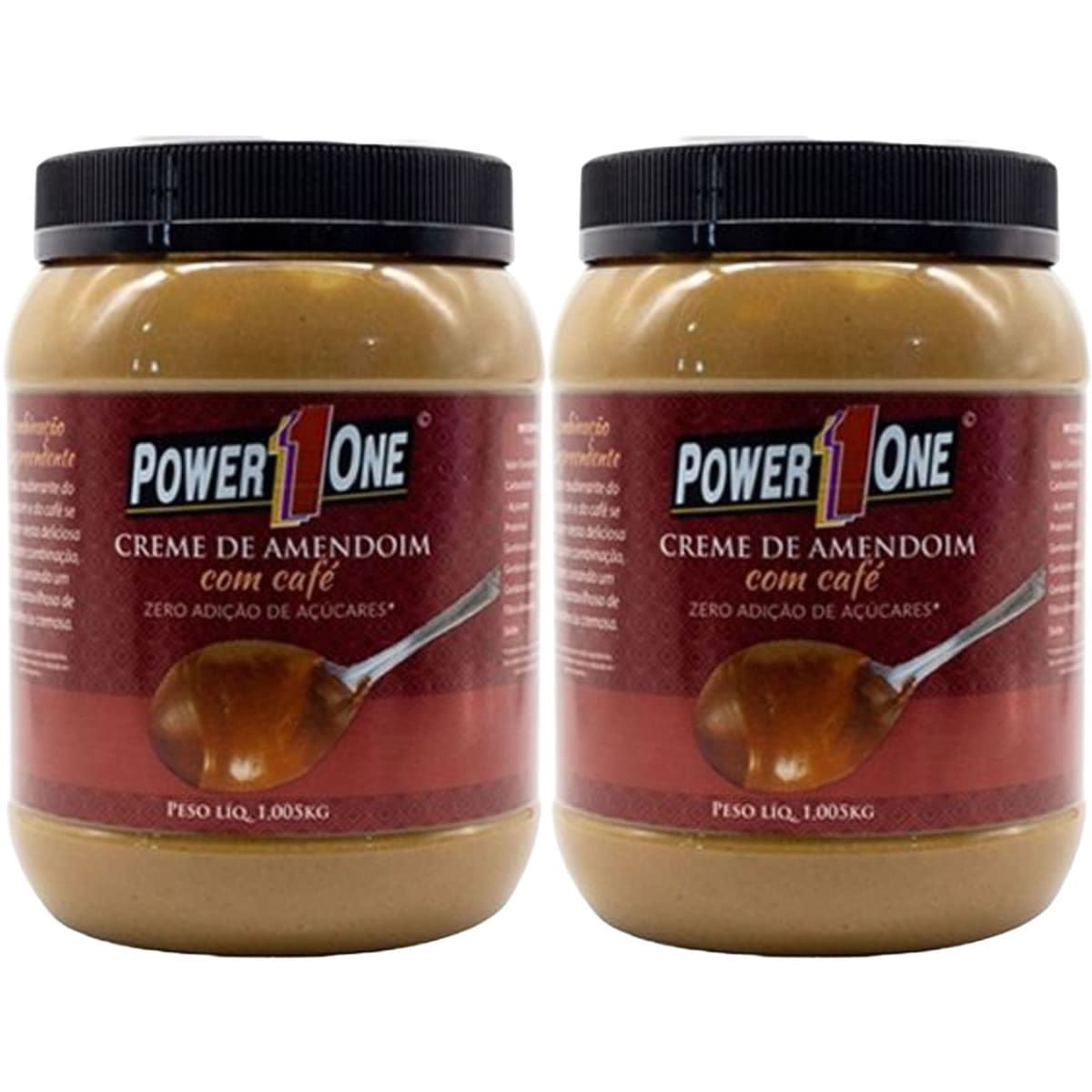 Kit 2X Creme de Amendoim com Caf� - 1005g - Power One