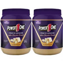 Kit 2X Creme de Amendoim com Chocolate Branco - 1005g - Power One