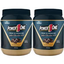 Kit 2X Creme de Amendoim com Peda�os de Chocolate - 1005g - Power One