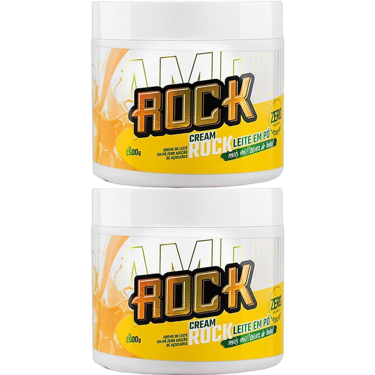 Kit 2X Creme de Amendoim Zero A��car - 500g Leite em P� - Rock Peanut