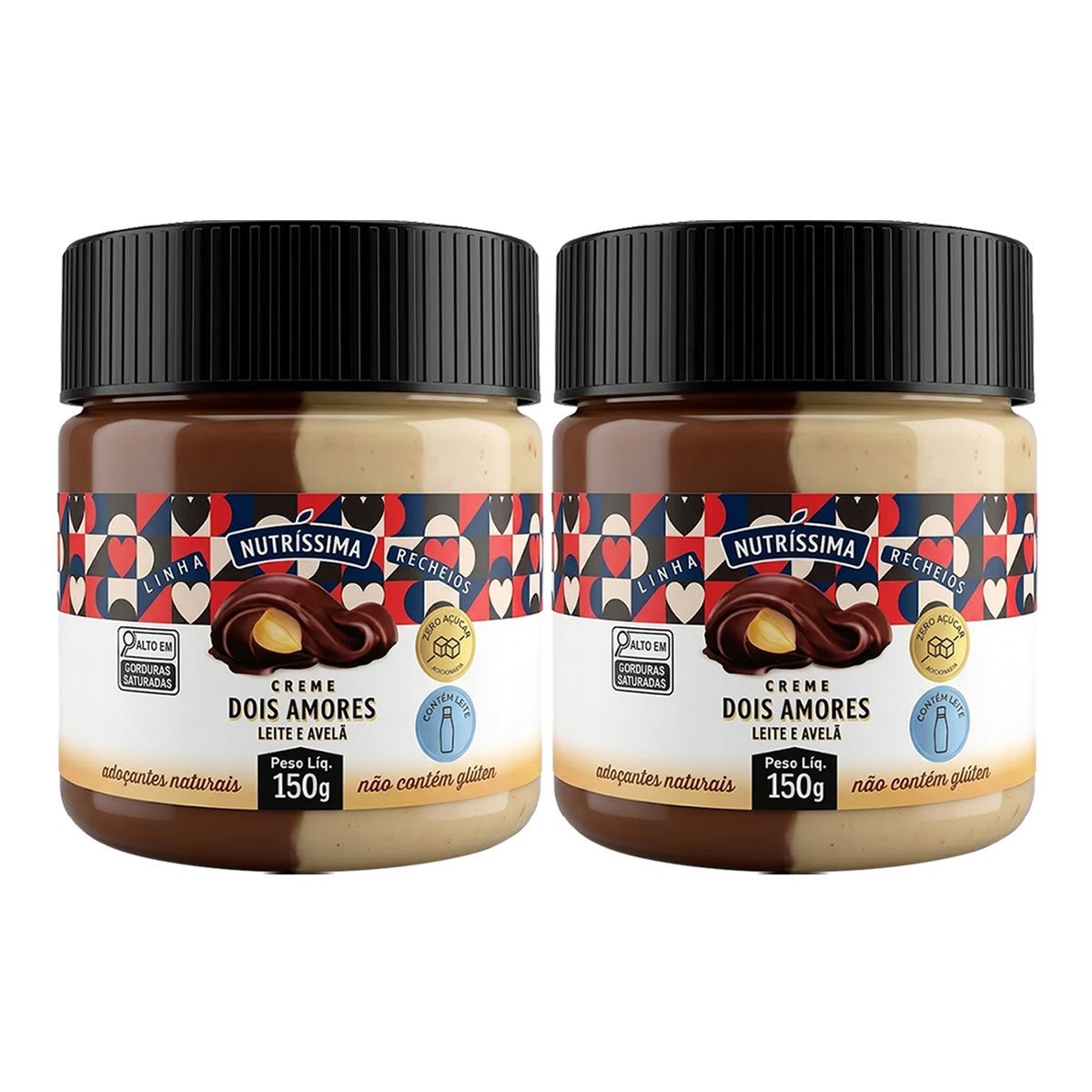 Kit 2X Creme Dois Amores - 150g Leite e Avel� - Nutrissima