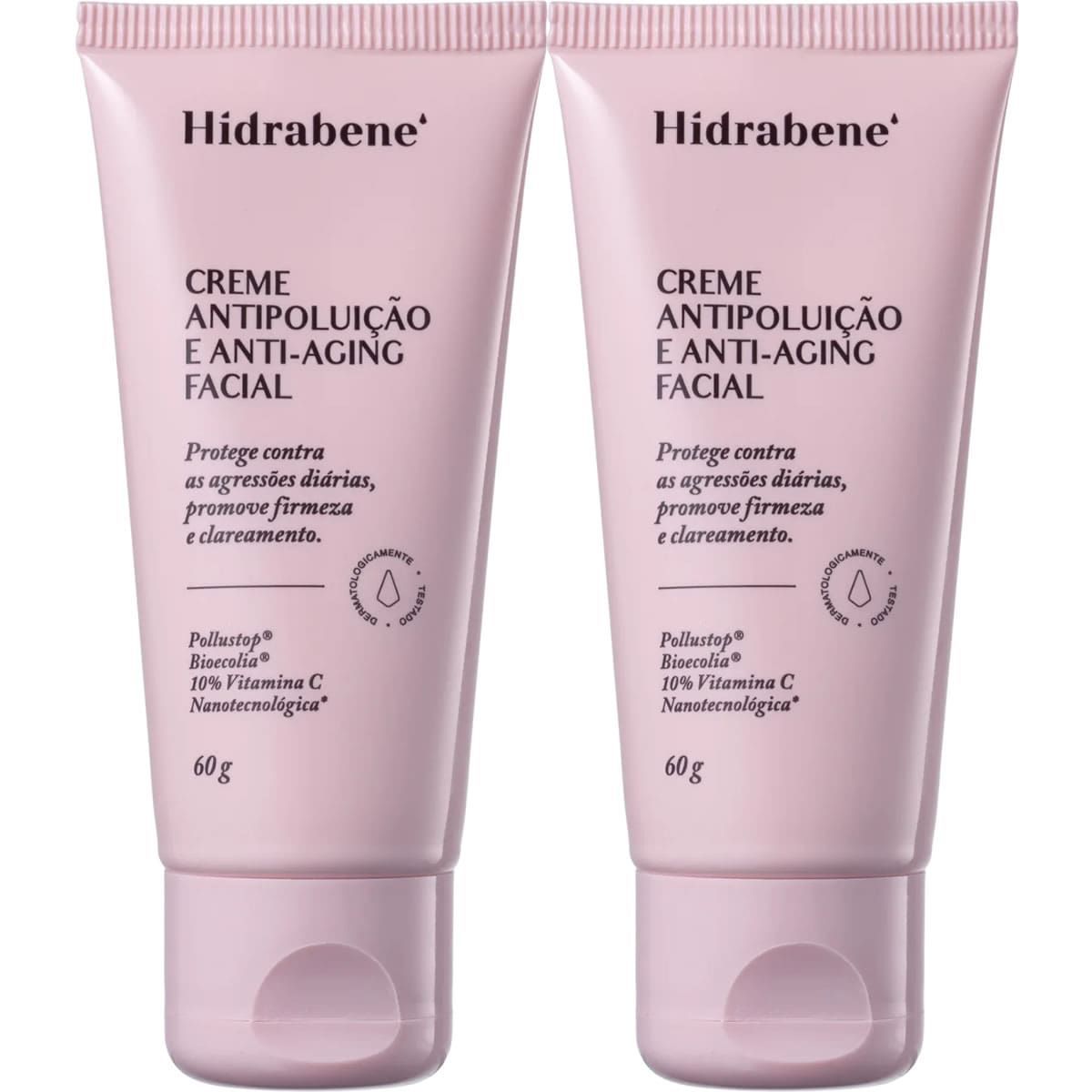 Kit 2X Creme Facial Antipolui��o e  Anti-Aging - 60g - Hidrabene