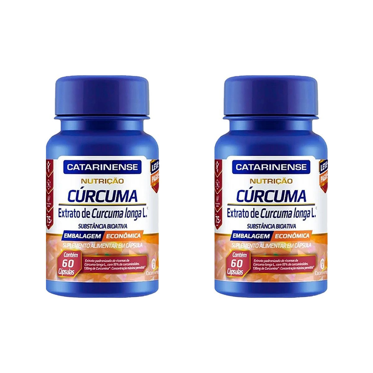 Kit 2X C�rcuma - 60 C�psulas - Catarinense Nutri��o