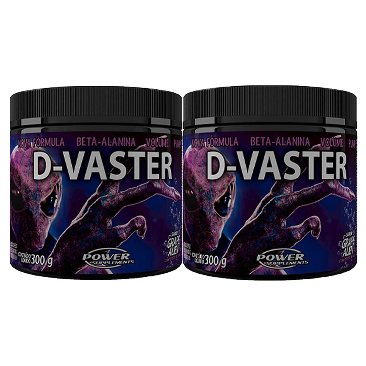 Kit 2X D-Vaster - 300g Grape Alien - Power Supplements